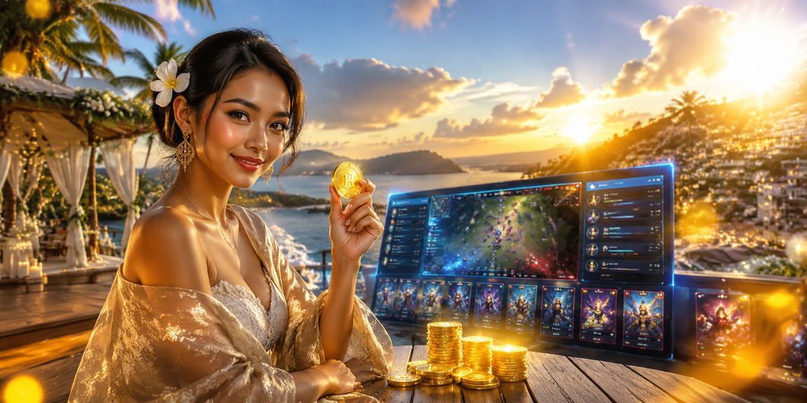 Pengguna Indonesia mengakses esports dan taruhan olahraga lewat ponsel di tepi pantai