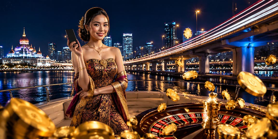 Perempuan Indonesia menggunakan smartphone untuk mengakses platform taruhan online dengan nyaman